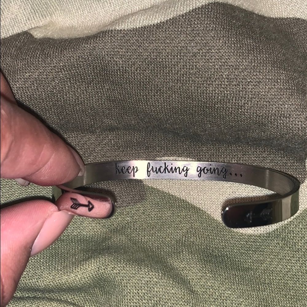 Cute bracelet with brave message